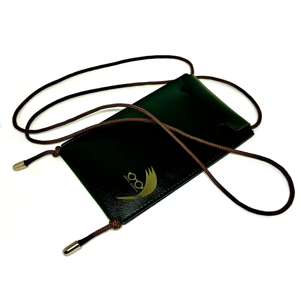 Estojo em Courvin Anahy D'Amico - cor marrom