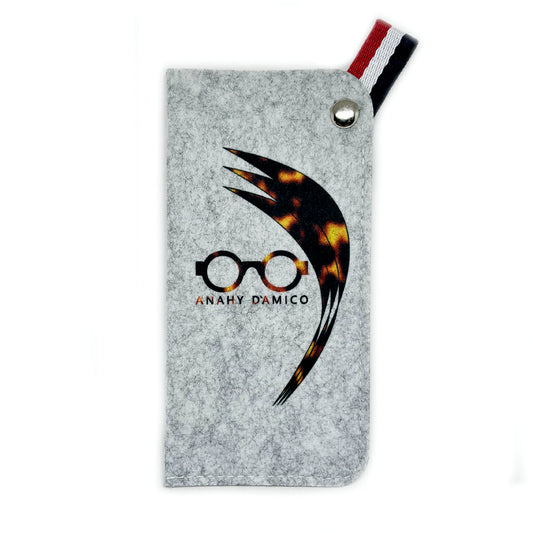 Estojo em feltro Anahy D'Amico - cor tartaruga