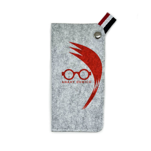 Estojo em feltro Anahy D'Amico - cor vermelha